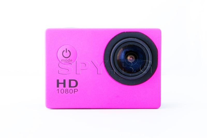 Спортна херметична FullHD камера - розова