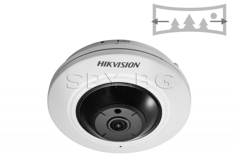 5MP Панорамна fish-eye мегапикселова куполна IP камера - HIKVISION